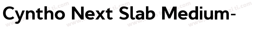 Cyntho Next Slab Medium字体转换